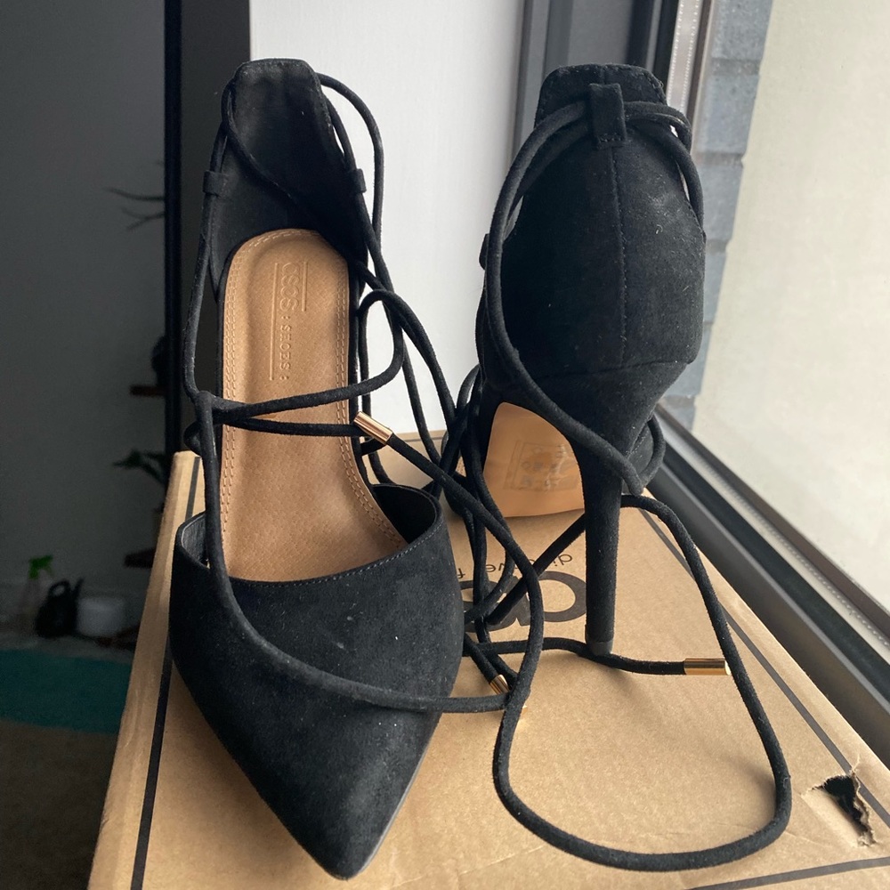 Strappy Black Heels